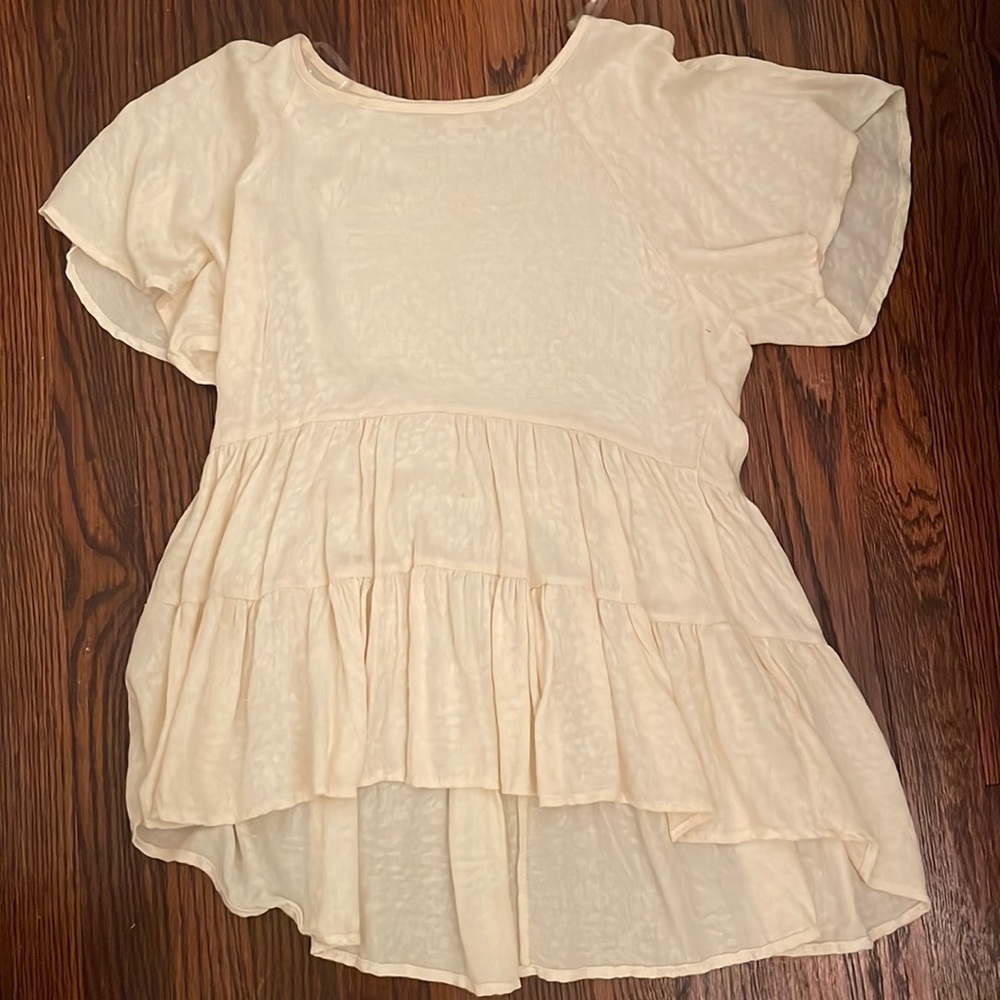 Altar’s state cheetah print ruffle top